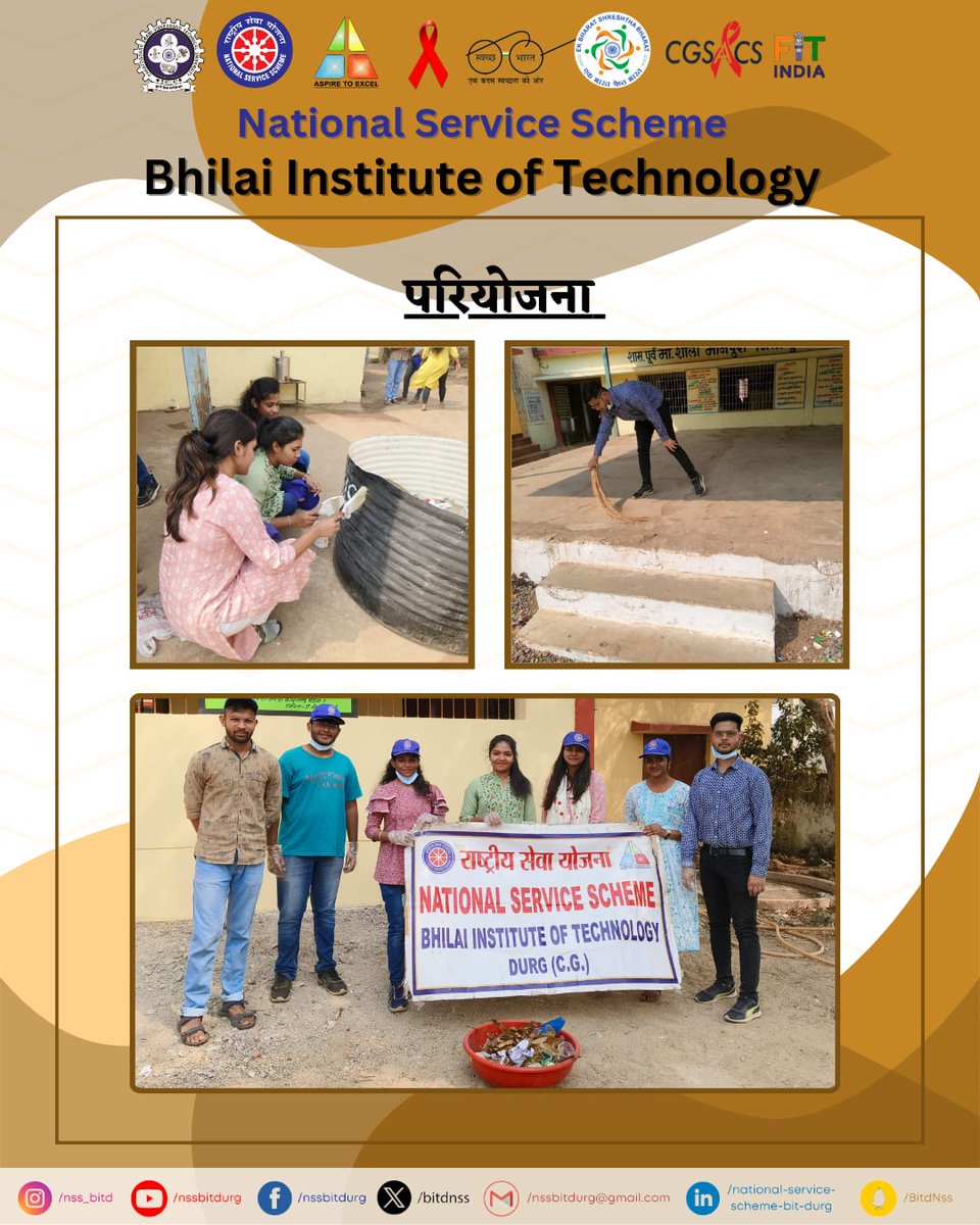 BitdNss's tweet photo. Jai Hind Everyone!🇮🇳

Day-3 of the 7-Day camp at Bhanpuri was carried with various activities with the motive "नशा मुक्त भारत के लिए युवा"
@NssChhattisgarh 
@NeetaBajpai5
@NSSRDBhopal
@_NSSIndia
@CGSacs
@NACOINDIA
@nsscsvtuCG
@dr_dsraghu
@Satyendrasahu96
@Mayank_v86 https://t.co/ex7CWzpnHC