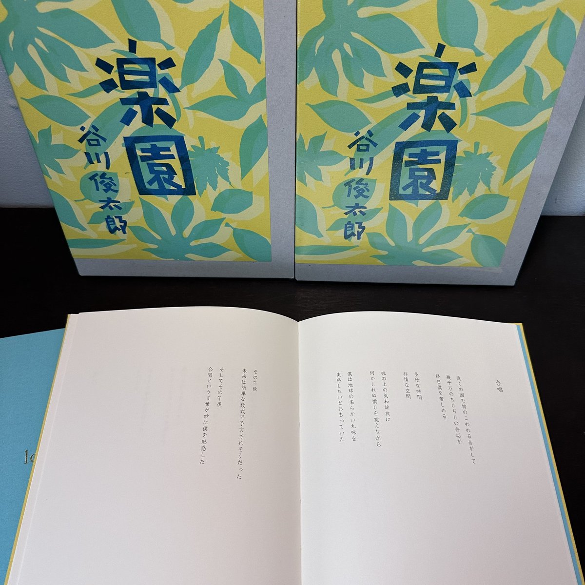 hesomachibunko's tweet photo. 谷川俊太郎『楽���』朗読会のお知らせ

ひな祭りの3月3日（日）、「へそまち文庫」にて、ささやかな朗読会イベントを開催します！

18〜21歳の頃の、若き谷川俊太郎の瑞々しい感性が呼吸する『楽園』〈トゥーヴァージンズ刊〉。

#谷川俊太郎 #楽園 #トゥーヴァージンズ #朗読会 https://t.co/EfbkX4Jq3J