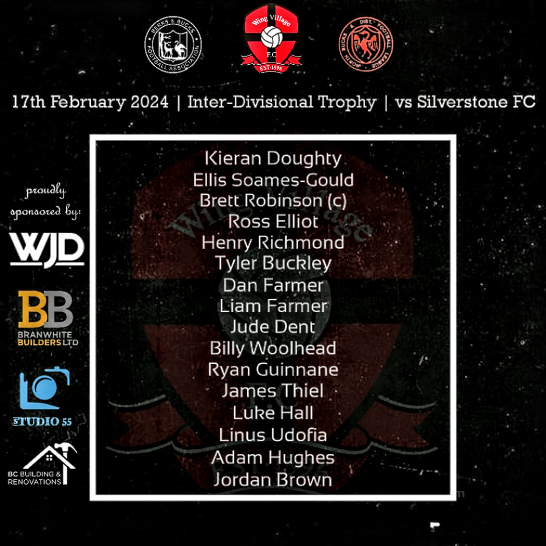 Our squad for today's visit of <a href="/fc_silverstone/">Silverstone FC</a>. Remember to come down and support the boys!

#upthewing