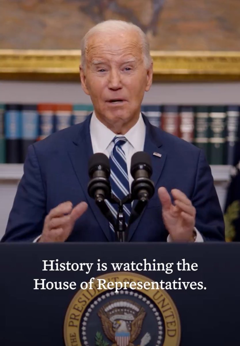 History is watching you, <a href="/JoeBiden/">Joe Biden</a>. You can do a lot more without the House and you know it. Send #Ukraine more ammo, more ATACMs, fighter jets. Don’t just tell Putin to go to hell, help Ukraine send him there.