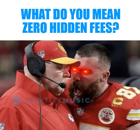 Identity_Music_'s tweet photo. That's right!
๐นZERO Hidden Fees
๐นZERO Upfront Fees
๐นZERO Additional Costs
.
.
.
#traviskelce #traviskelcememe #music #meme #musicmeme #taylorswift #traviskelceshouting #musicpromo #musicdistributor https://t.co/JA8iXzI5Vz