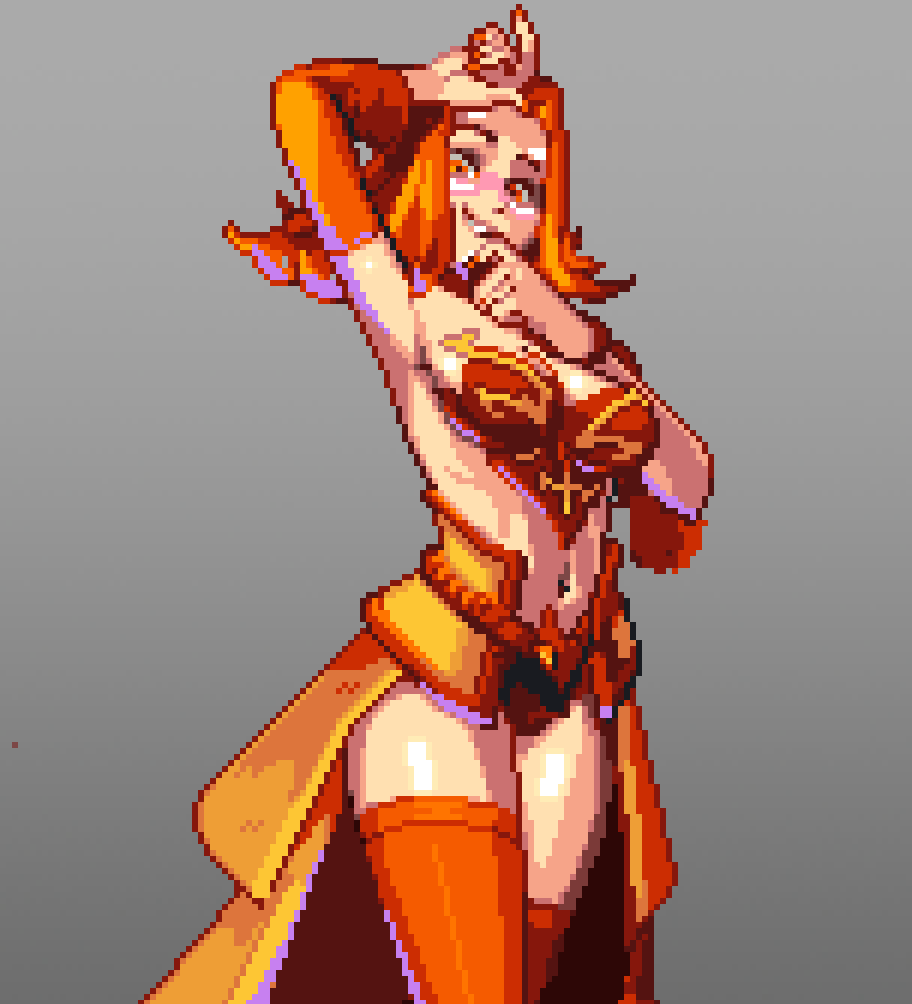 "My sister you say, huh? I think I look much better than her"

#pixelart #dota2