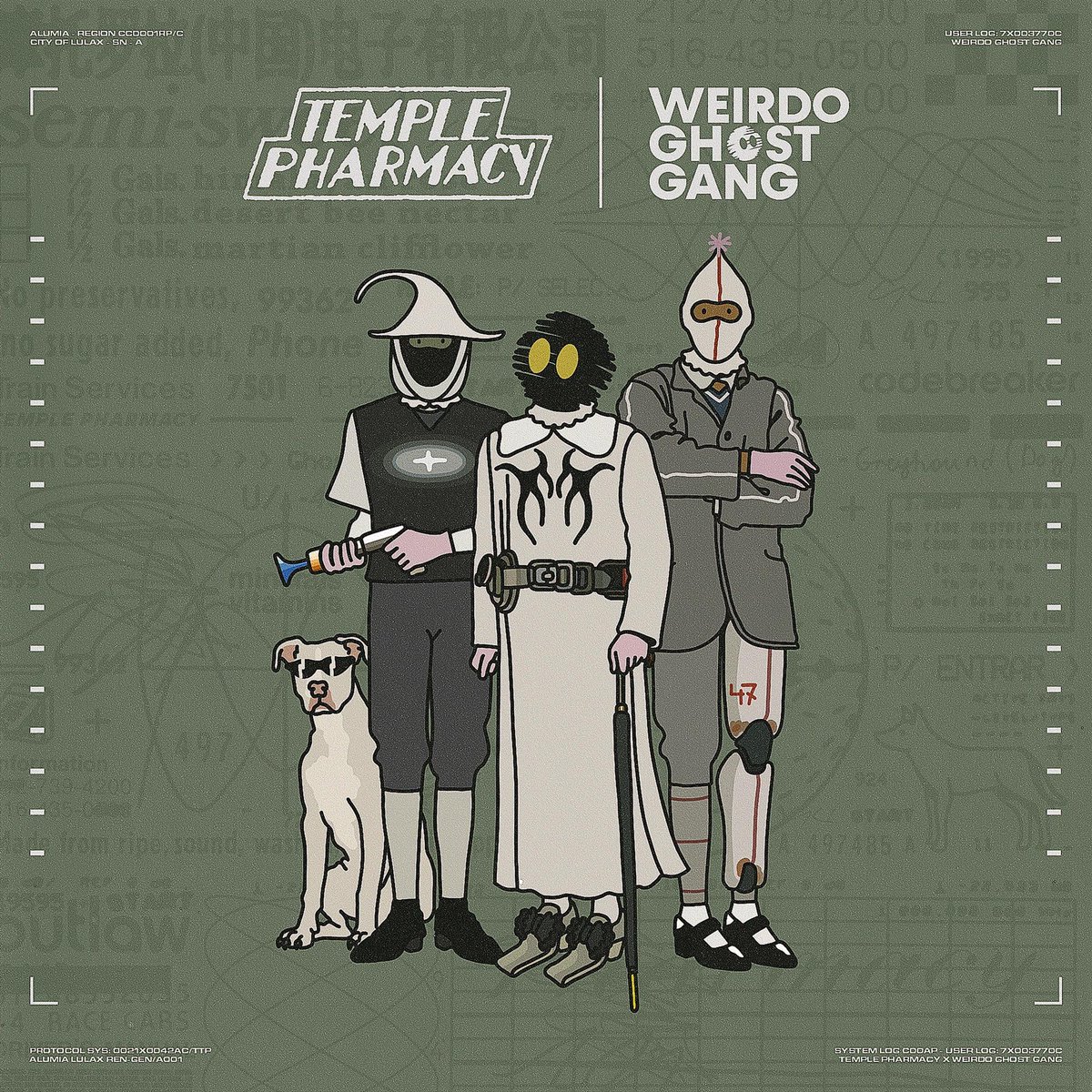 🥷 Temple Pharmacy✖️Weirdo Ghost Gang👻

We've partnered with @TemplePharmacy_  for a collaboration.  

5x🎁#WhitelistGiveaway on Twitter, 
More WLs in our Discord for holders!

To Enter: 
1⃣Follow @TemplePharmacy_ <a href="/WeirdoGhostGang/">Weirdo Ghost Gang</a> <a href="/WGG_Collabs/">ManesMAG</a>
2⃣RT + Like 
3⃣Drop your sol