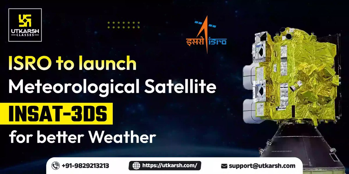 narottamsahoo's tweet image. Today marks a momentous step as @isro sets its #eye on the #sky to monitor the weather and meteorological parameters.

At 5:35 pm today, witness the launch of #INSAT3DS aboard #GSLVF14, a #meteorological and #disaster warning satellite of ISRO.

Let's embark on this #journey