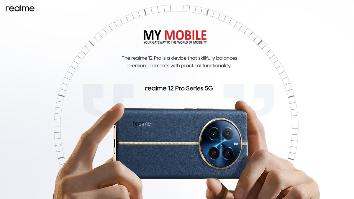 realmeIndia's tweet photo. Stealing the attention of industry experts with stellar design and details. #realme12ProSeries5G 💯

Starting at Rs.23,999*
Shop now: https://t.co/SzoGneIvcG

@MyMobile_India
#BeAPortraitMaster https://t.co/9K0G3DVy7G