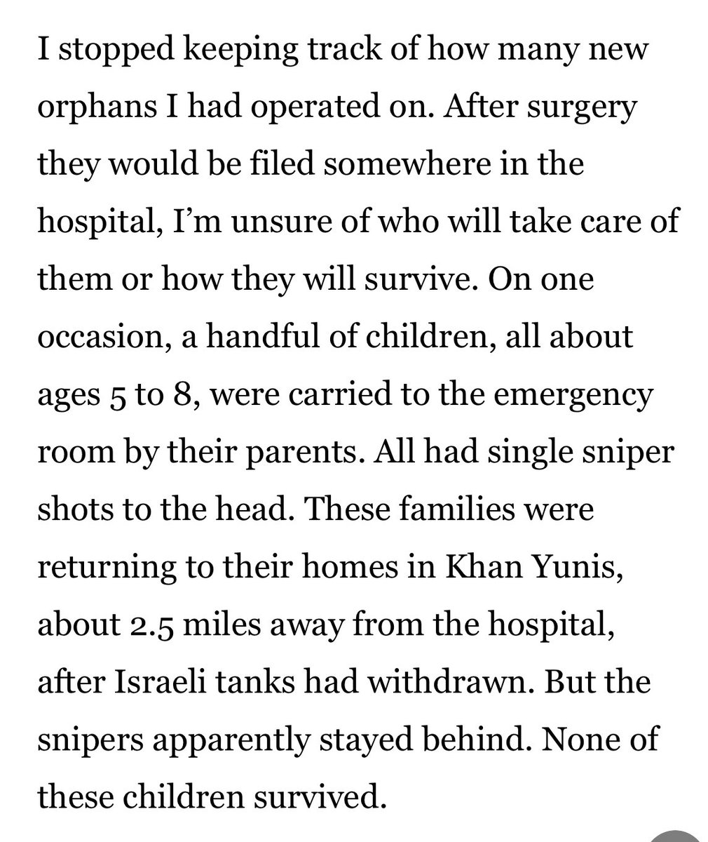 American surgeon describes a group of children all brought in to a hospital in Gaza with fatal single bullet wounds to the head latimes.com/opinion/story/…