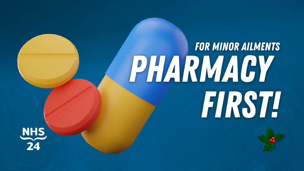 NHS24's tweet photo. NHS Pharmacy First Scotland is an NHS service provided by your local community pharmacy. If you have a minor illness, a pharmacy is the first place you should go for advice.

Get advice on conditions such as backache, sore throats and UTIs.
🔹https://t.co/8zxrOxmCfa https://t.co/tWw9WwenXC