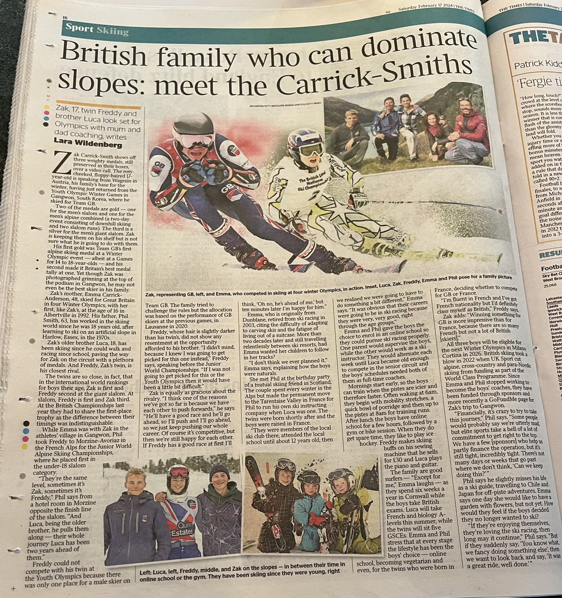 Great to see this fantastic piece in the Times this morning @lauraWilldenberg <a href="/thetimes/">The Times and The Sunday Times</a> 👊🙌🙌🙌@GBSnowsport