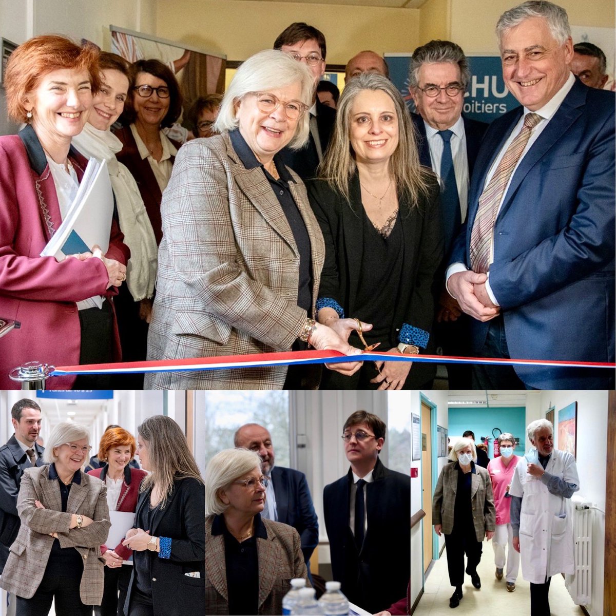 Au <a href="/CHU_de_Poitiers/">CHU de Poitiers</a> : <a href="/CaVautrin/">Catherine Vautrin</a> inaugure la Maison des femmes et échange avec les professionnels du service des soins palliatifs 🙏 <a href="/L_Moncondhuy/">Léonore Moncond'huy</a> @corbi_pierre <a href="/SachaHoulie/">Sacha Houlié</a> <a href="/ARS_NAquit/">ARS Nouvelle-Aquitaine</a> <a href="/Prefet86/">Préfet de la Vienne</a> <a href="/Sante_Gouv/">Ministère de la Santé et de l'Accès aux soins</a> <a href="/BenDAVILLER/">Benjamin DAVILLER</a> <a href="/_SERRE_OLIVIER/">SERRE OLIVIER</a> @MaretStephan <a href="/GroupementNova/">NOVA Groupement de coopération sanitaire</a> <a href="/DG_CHRU/">Directeurs généraux de CHRU</a>