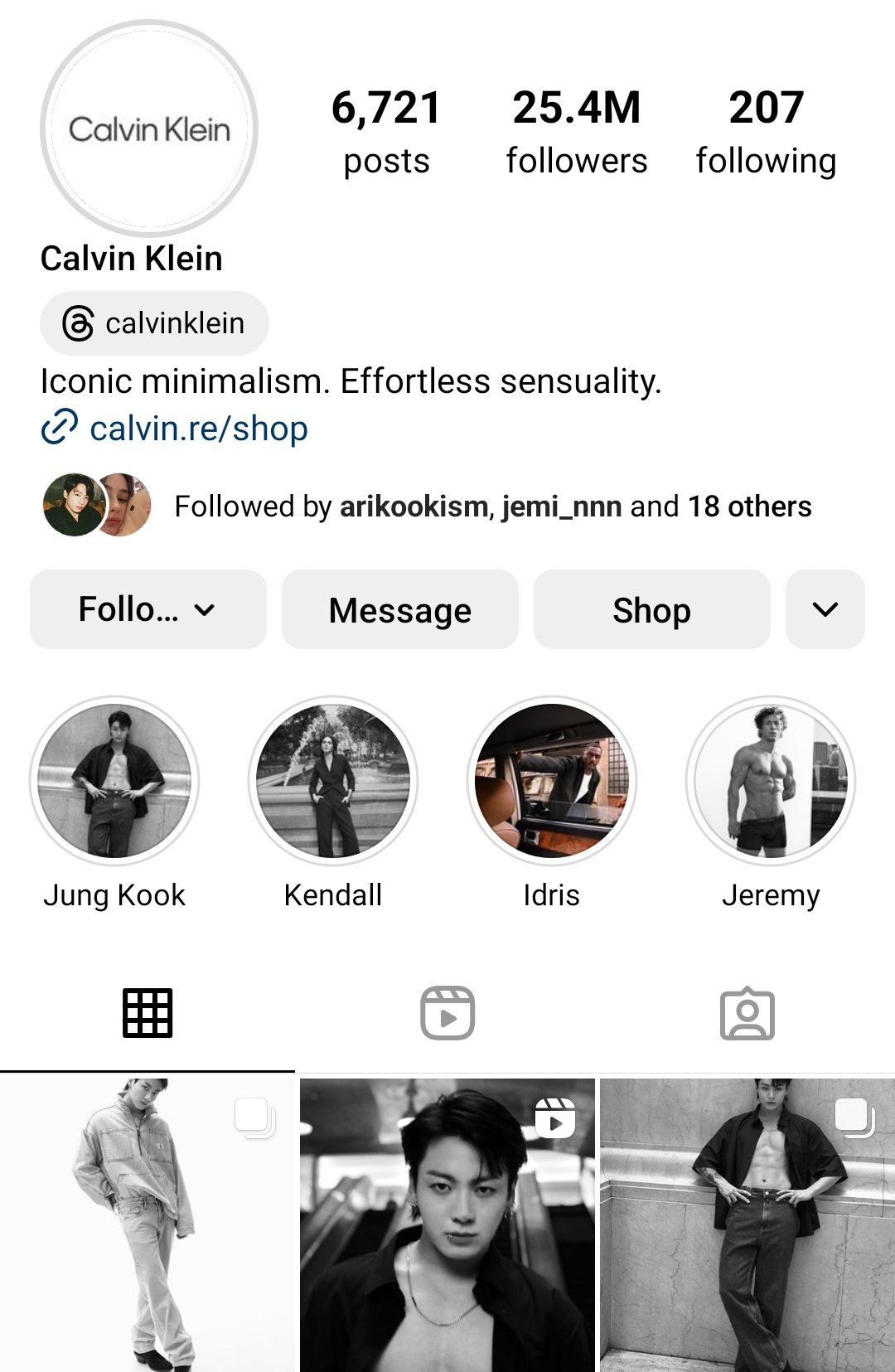 imene X Both Calvin Klein Instagram and Tiktok accounts gained 100k new followers after jungkook campaign was unveiled HIS IMPACT JUNGKOOK FOR CALVIN KLEIN SS24 JungkookxCalvinKlein https t MWu5NwG...
