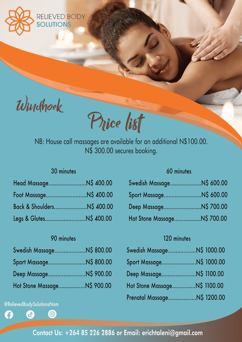BodyRelieved's tweet image. Hi, after such a long while, we are back 😊☺️🙏🏾
For this, we are offering 50% off on all massages (bookings and vouchers)