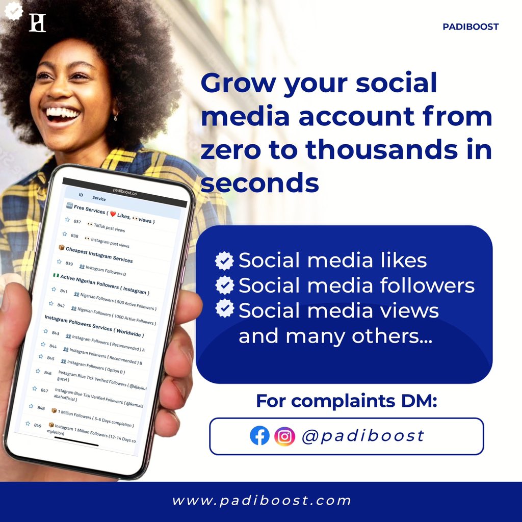 Growing your social media followers and likes can be a bit stressful but at padiboost we've got you covered. Sign up via padiboost.com to enjoy our services less