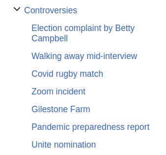 New section appeared on Vaughan Gething’s wiki 😂 👀