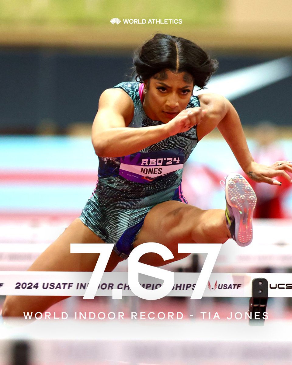 ANOTHER ONE

<a href="/tia_ajones/">Tia Jones</a> 🇺🇸 equals <a href="/DevynneCharlton/">Dev</a>'s 🇧🇸 women's 60m hurdles world indoor record with 7.67 🤯

Bring on <a href="/wicglasgow24/">WICGlasgow24</a> 😤 

📸 Kevin Morris