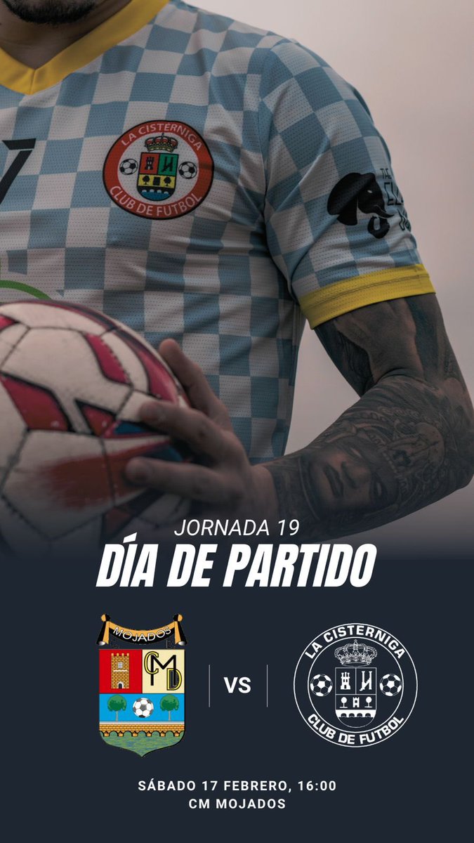 🗓️ HOY JUGAMOS 🗓️

JORNADA 1️⃣9️⃣

🆚 CD Mojados
📆 Sábado, 17 Febrero
⏰ 16:00
🏟️ CM Mojados (Mojados)