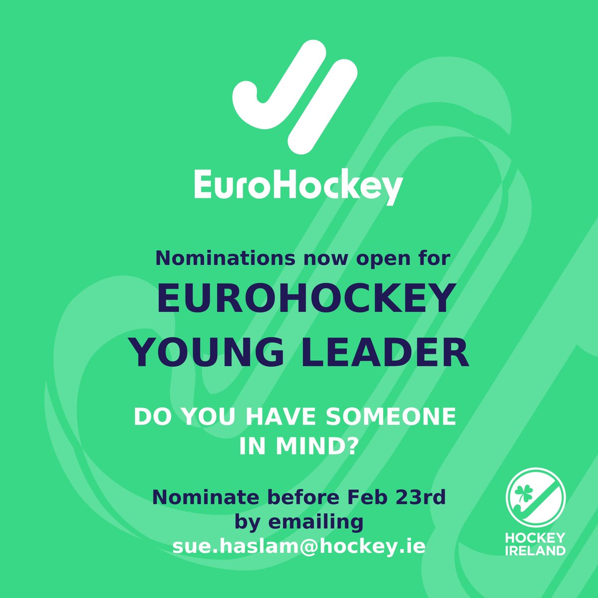 𝐄𝐮𝐫𝐨𝐇𝐨𝐜𝐤𝐞𝐲 𝐘𝐨𝐮𝐧𝐠 𝐋𝐞𝐚𝐝𝐞𝐫 𝐍𝐨𝐦𝐢𝐧𝐚𝐭𝐢𝐨𝐧𝐬 𝐎𝐩𝐞𝐧!

The EuroHockey Young Leaders nominations are now open and inviting anyone who thinks they are deserving of participating in the EuroHockey Youth Leadership Certificate to send us your nominations!