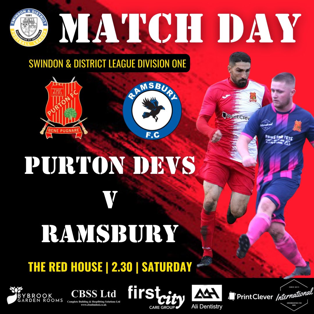 It’s match day… 

No first team game today but the Devs will be welcoming @RamsburyFC to the Red House for a 2.30 kick off in @sdflswindon division one. 

Lots of free parking and the on site pub is open 🔴