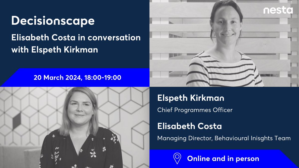 How can we - as individuals and as a society - make better decisions? Our Chief Programme Officer @Karminker joins us on 20 March to explore the art of decision-making and discuss her new book: Decisionscape Register to attend online or in person ➡️ bit.ly/3uyt4qI
