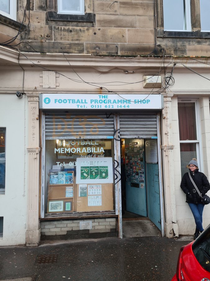 The Football Programme Shop, Albion Road, Leith. (2024) Pic: le deej