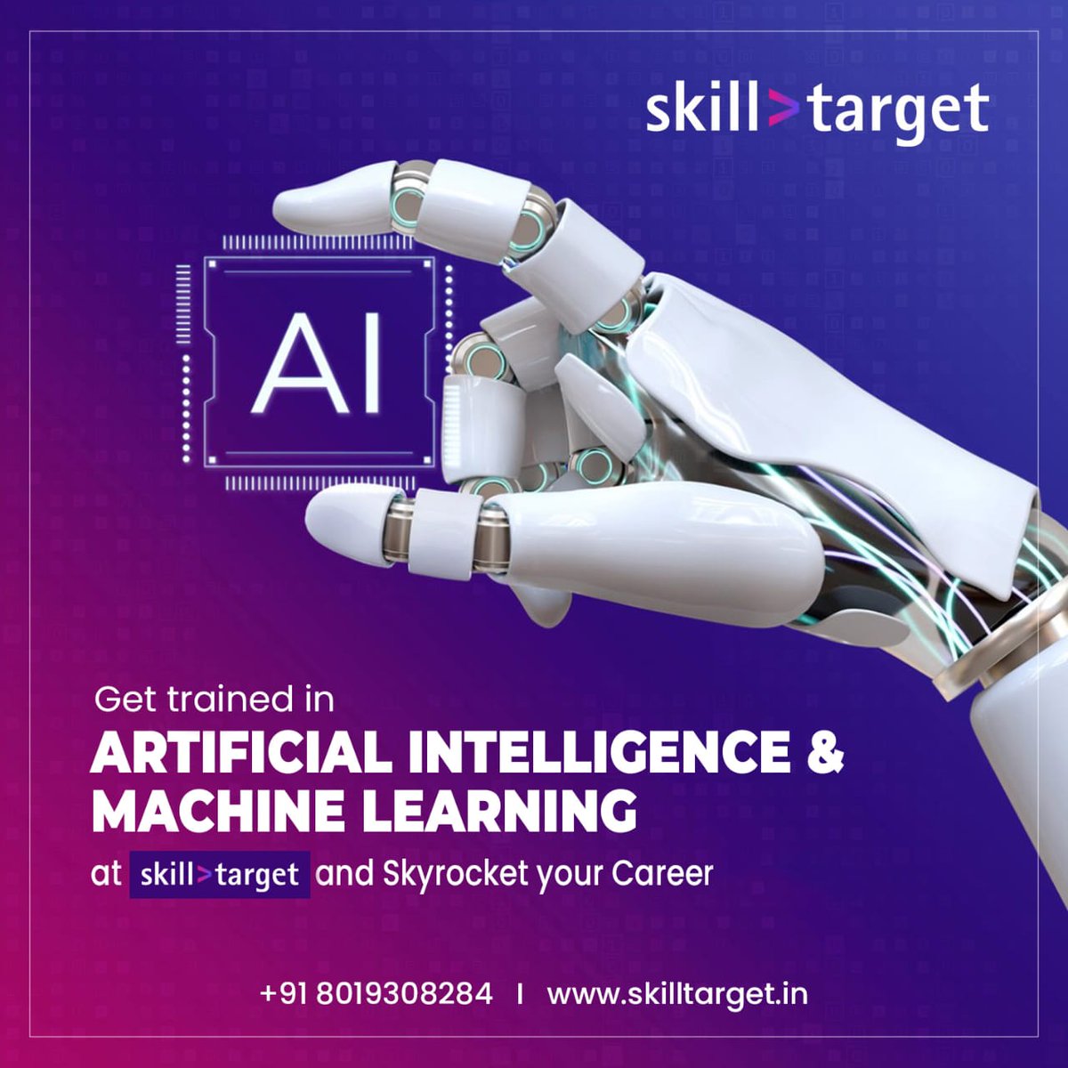 skill_target's tweet photo. Be a part of the AI and machine learning revolution with Skill>Target! Our courses empower you to dive into this dynamic field.
Call us +91 80193 08284
Visit us https://t.co/kE452lk0Rx
#skilltarget #traininginstitute #datascience #ai #machinelearning #bestcourses #hyderabad https://t.co/ibkLC69ux9