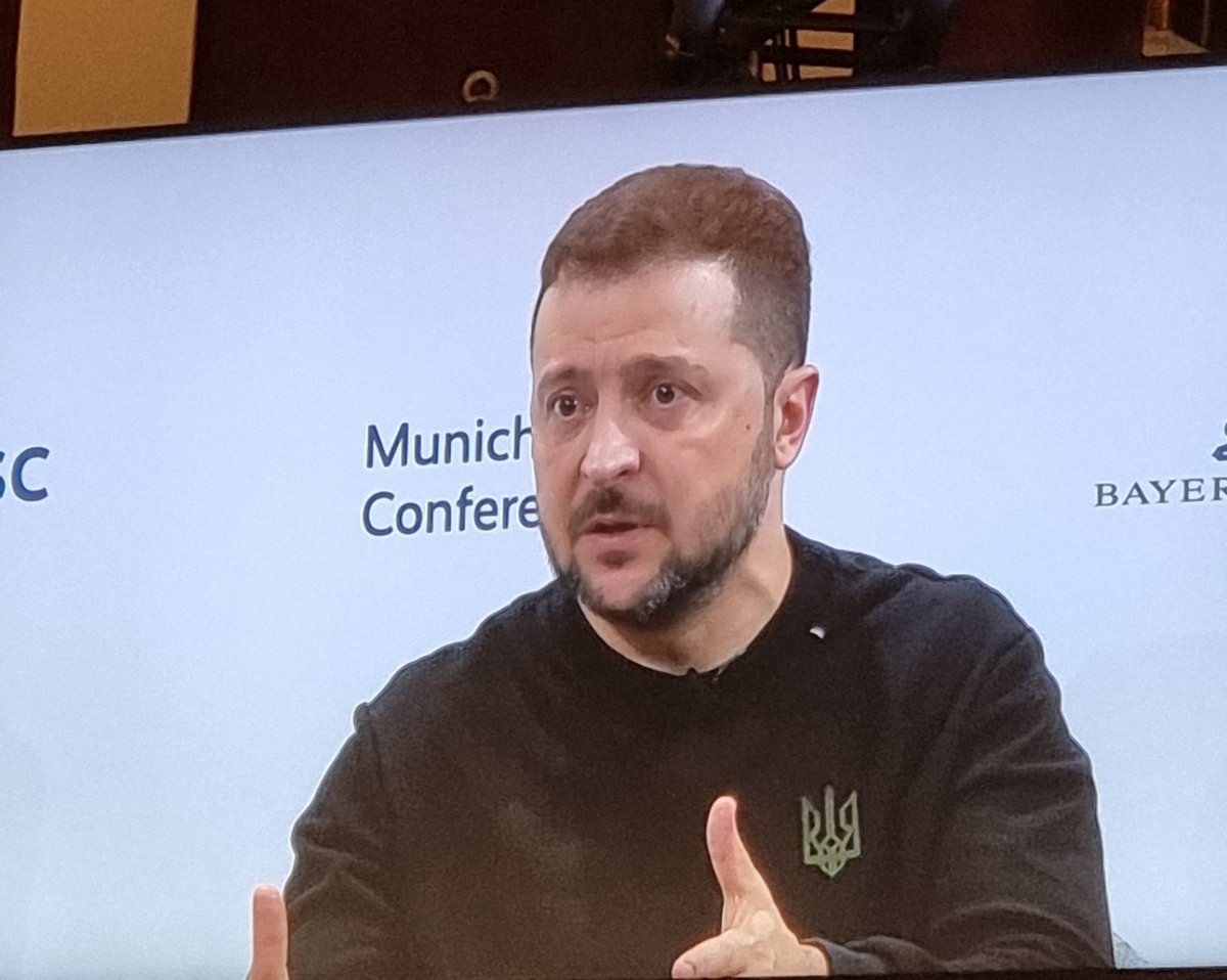 If Mr. Trump comes to Ukraine - I'm ready to take him to the front line. Every decision maker needs to see how the real war looks like - real war, not on Instagram. Volodymyr Zelensky, President of Ukraine, Munich Security Conference 2024 @MunSecConf #MSC2024 #MunichMoments