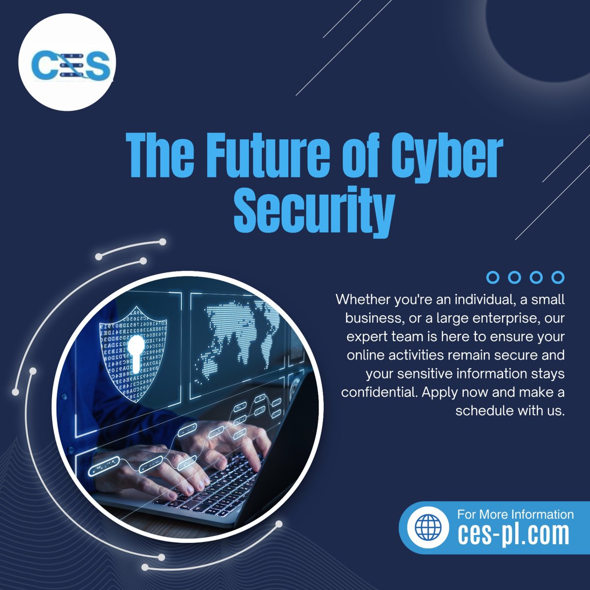 ces_noida's tweet photo. The future of Cyber Security
𝘃𝗶𝘀𝗶𝘁 𝘂𝘀: https://t.co/ic7TJhdtzt
𝗖𝗼𝗻𝘁𝗮𝗰𝘁 𝘂𝘀 : +91 98918 35387
𝗘𝗺𝗮𝗶𝗹: info@ces-pl.com
#CybersecurityFuture #SecureTomorrow #TechDefense #DigitalResilience #CyberTrends #NextGenSecurity #FutureTechSec #CyberInnovation #Security https://t.co/yyWHXr0Hnk