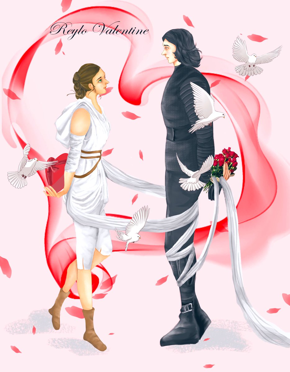 Also #reylo !I love our cute and shy space couple!#reylovalentine