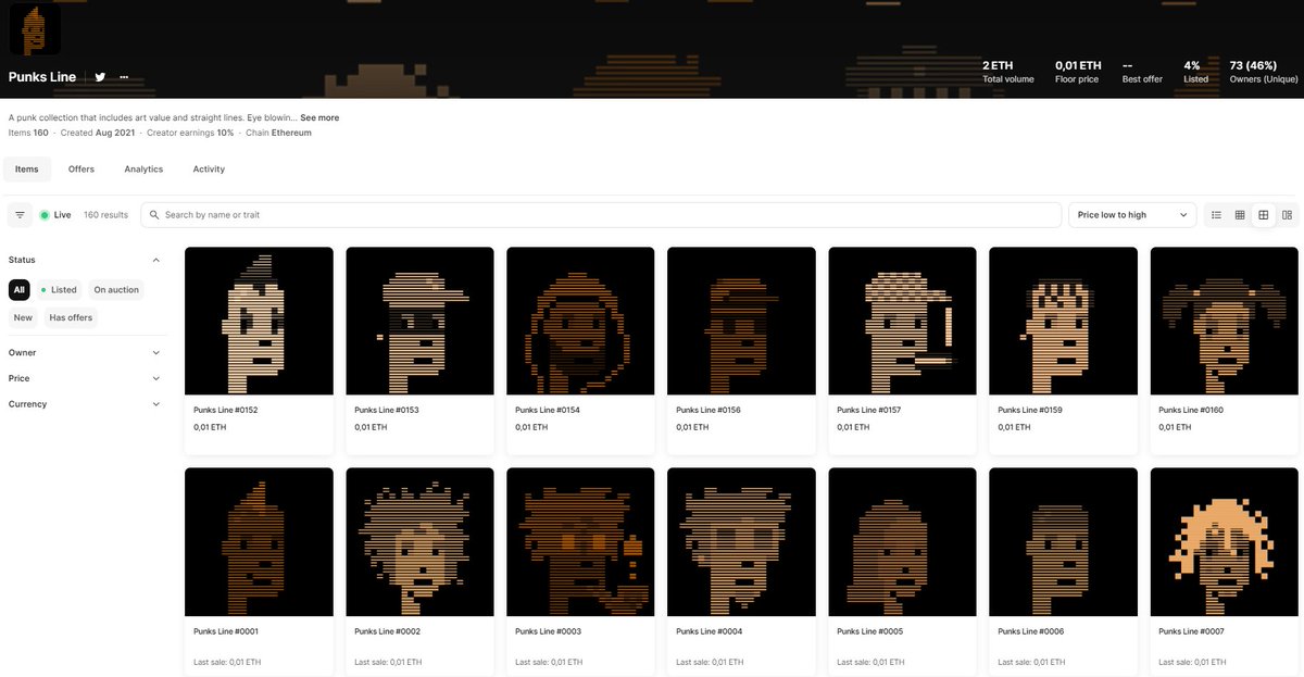 Who else missed Punks Line?

I listed 7x Punks Line NFTs, which ones were unlisted.

Let's sweep them all and wait for a new drop; it's time to revive Punks Line NFTs!
• opensea.io/collection/pun…