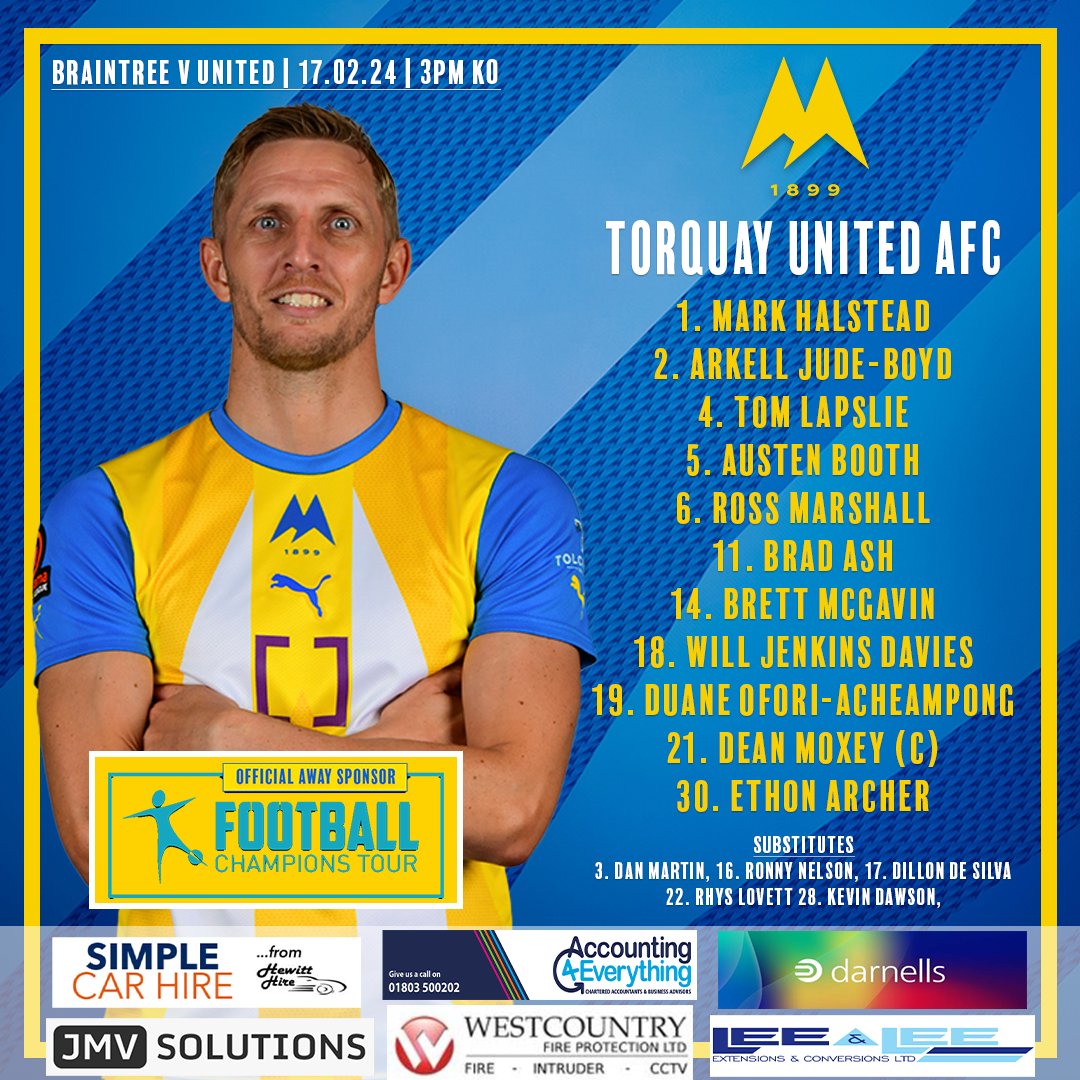TUFC1899's tweet photo. 🟡 Team News!

The United line-up to face Braintree this afternoon...

#tufc #BRATOR https://t.co/cg8khyPGJp