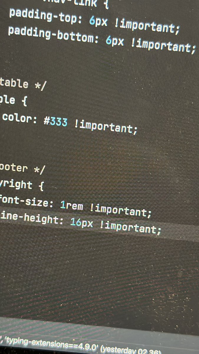 fionaangelina's tweet image. My lazy CSS-ing skill is like:
!important;
!important;
!important;
As long as it works, bruh- 😂😂😂
#CSS #WebProgramming #WebDesign