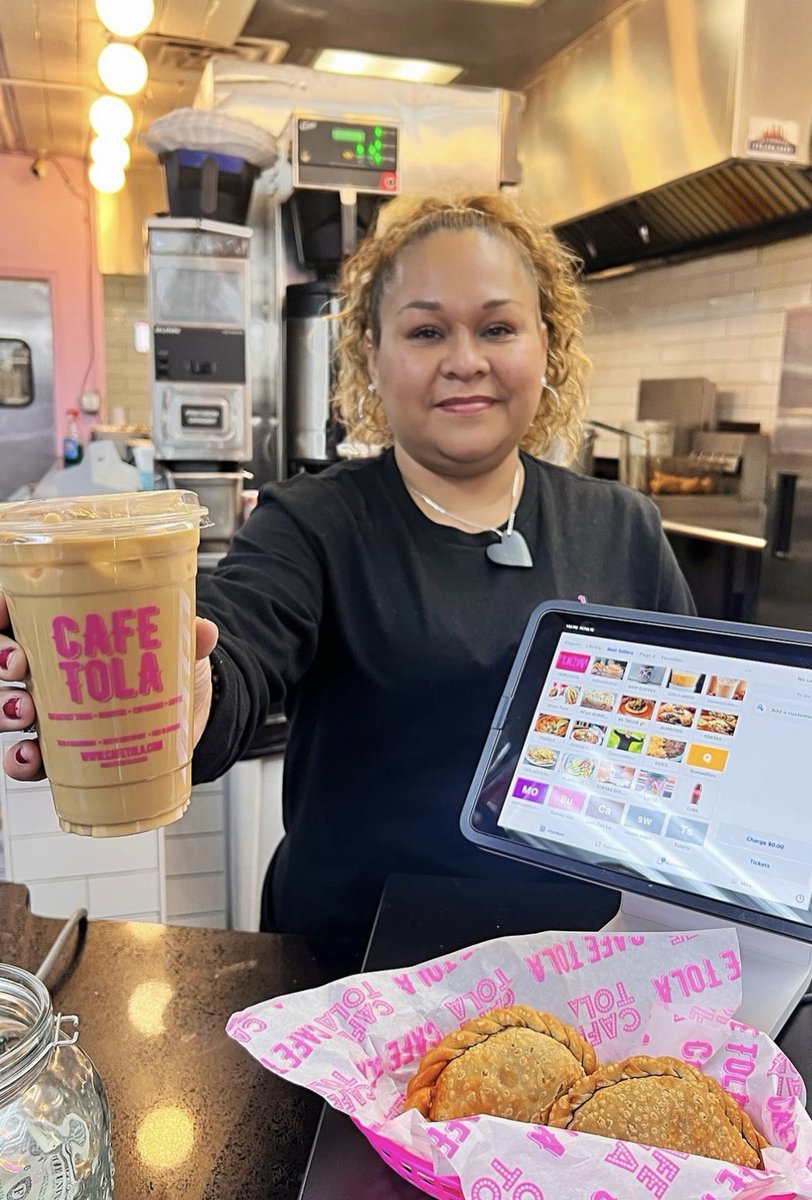 Our girl Yeni knows what’s up! Horchata Latte and Empanada combo to start the weekend! Be safe friends!! #horchata #Empanada #GoodVibesOnly