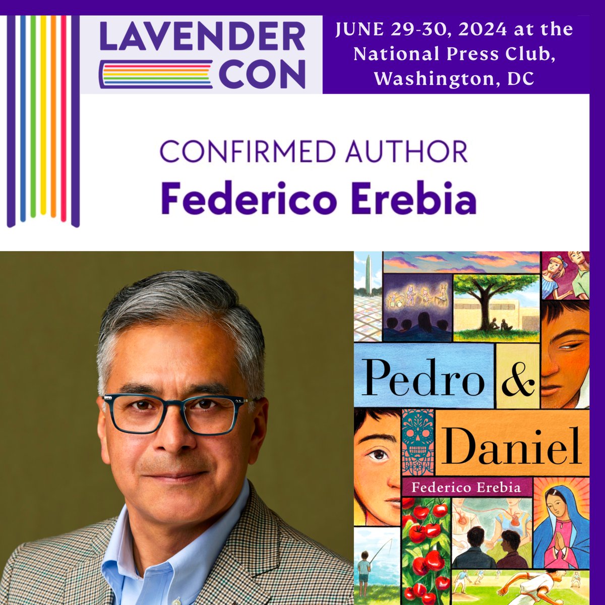 I'll be at LAVENDER CON this June!

Details & tickets at LavenderCon.com

#PedroAndDaniel #PedroWithoutDaniel #BookTwitter #LibraryTwitter #TeacherTwitter #LGBT #LGBTbooks
