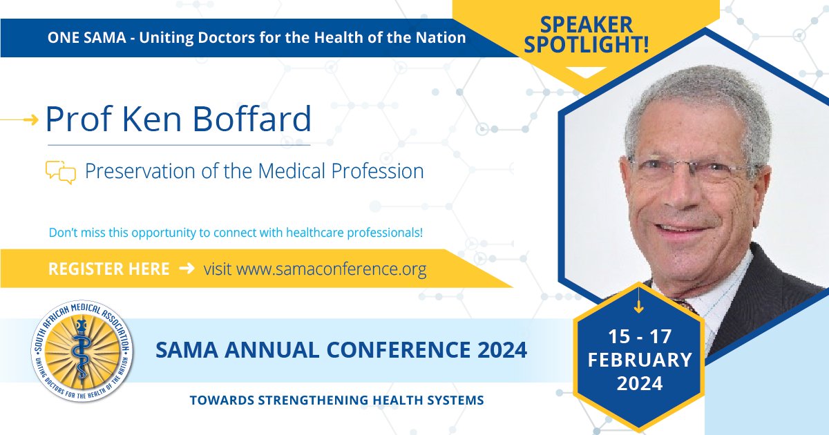 SAMedicalAssoc's tweet image. SPEAKER SPOTLIGHT: Closing session from Prof. Ken Boffard

#sama2024 #samaconference2024