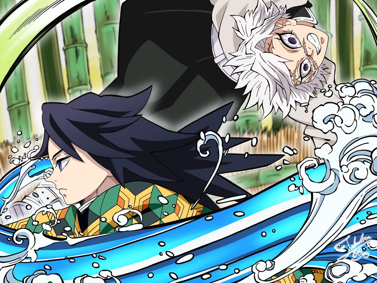 冨岡義勇🌊VS不死川実弥🌪️ #鬼滅の刃 #鬼滅 #鬼滅の刃ファンアート