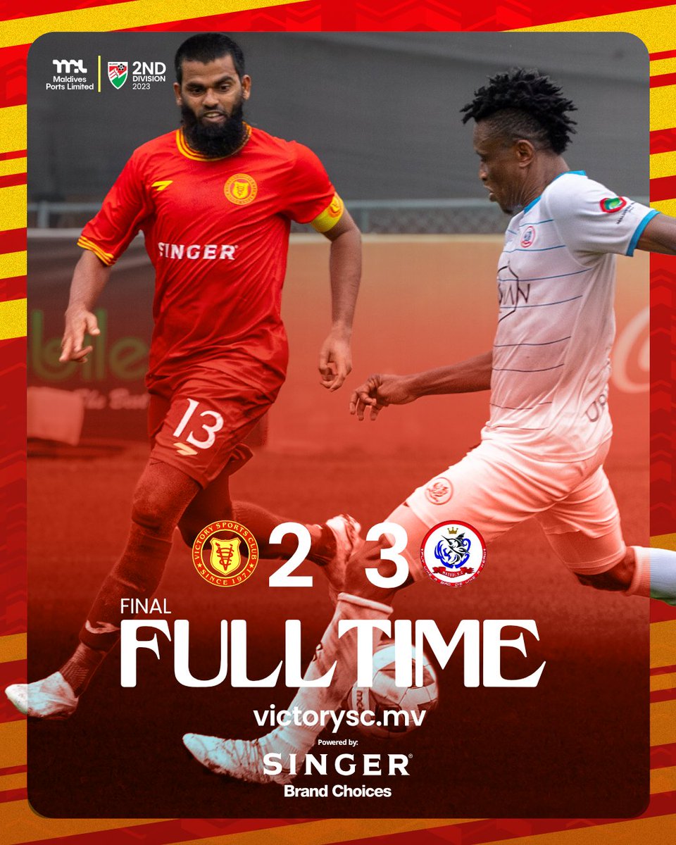 OfficialVscMv's tweet photo. Final
FULLTIME:
#VictorySportsClub 2
#MasOdiSportsClub 3
.
#fam2nddivision2023 #seconddivision2023 #vscmv #VictorySC #thenamesaysitall #BrandChoices #SINGERMV https://t.co/lhoUGMiieW