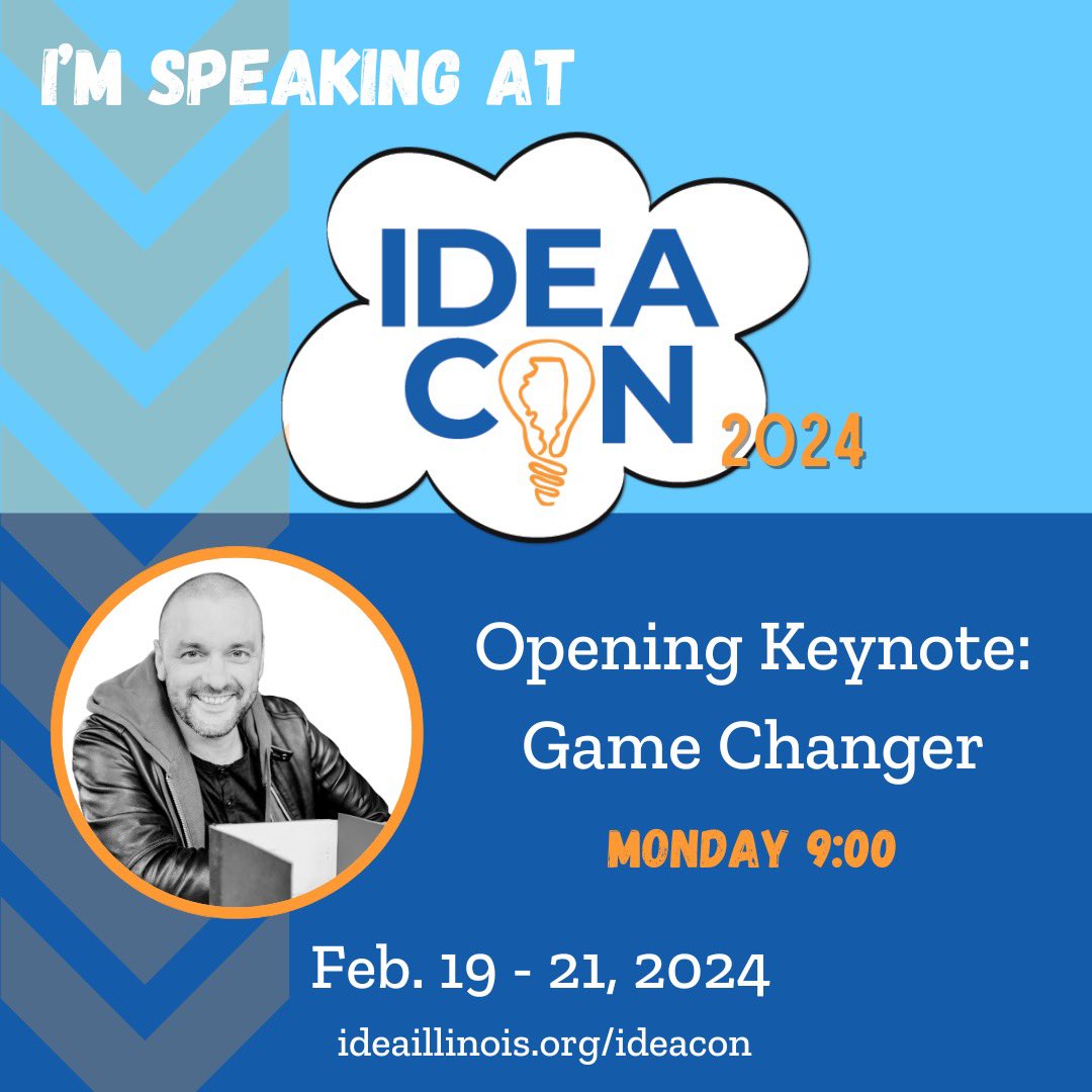 StephenReidEdu's tweet photo. Excited to be keynoting #IDEAcon this week with a focus on #Play and #GameBasedLearning in classrooms everywhere. From climbing trees to board games, video games to esports - join me to find out how gaming can transform your classroom.
#PlayMatters #EndlessLearning https://t.co/2IRmrpPVzi