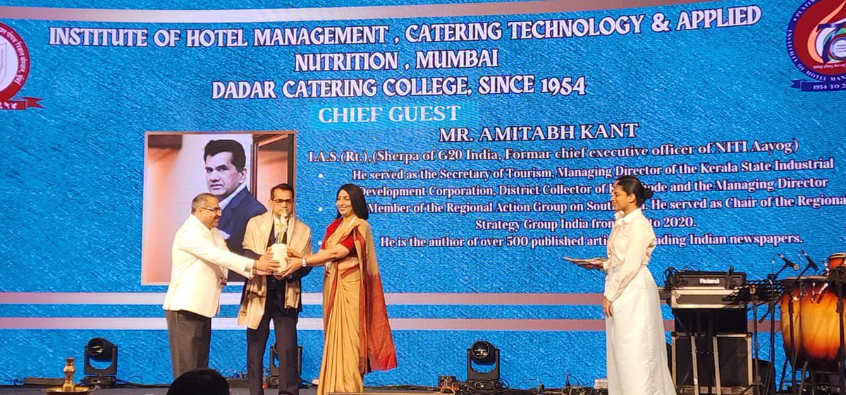 amitabhk87's tweet photo. Delighted to be the Chief Guest at the Platinum Jubilee Celebrations of Institute of Hotel Management (IHM), Mumbai and give away awards to the distinguished Alumni’s. 

IHM Mumbai has charted new territory, embracing a vision that has reshaped the landscape of hospitality education. From its beginning in 1954 this institute has always  been ahead of the curve, guided by exceptional leaders who understood the impact of a holistic education. No wonder it’s Alumni’s have emerged as Champions in hospitality sector in India & abroad.