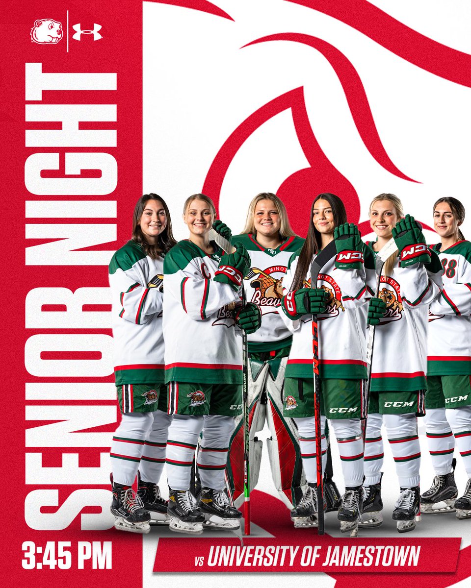 🚨IT’S SENIOR NIGHT!🚨

Minot State Women's Hockey face off against the University of Jamestown at the Maysa Arena in their final game of the regular season!

Live Stream: nsicnetwork.com/msubeavers/
Live Stats: achahockey.org/stats/game-cen…

#BuildTheDam | #OnwardBeavers