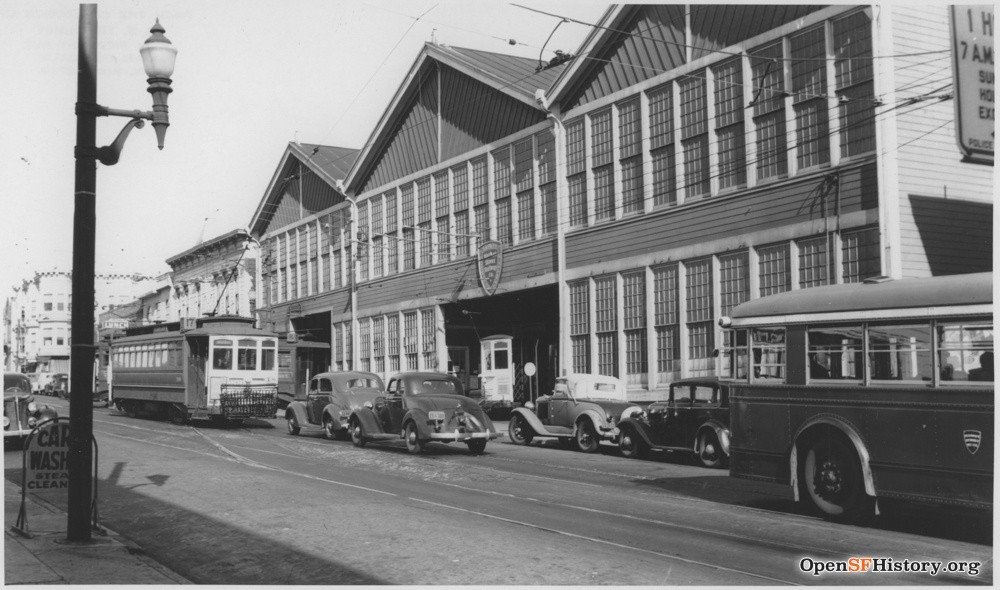 Haight Street streetcar barn. Later replaced by Park Bowl, which in turn became Amoeba Records.