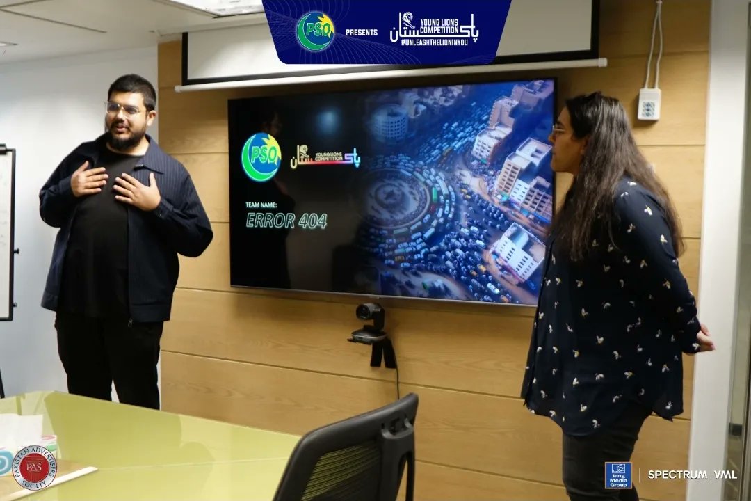 PASpk's tweet photo. Excited to announce the champions of the PAS Young Lions Digital Competition, Team Error404 from BBDO Pakistan, Sameer Ali and Mahira Hussain. They hacked a challenge set by PSO in 24 hours with their exceptional idea, leaving everyone impressed and inspired. https://t.co/Aw1r3Pl5BO