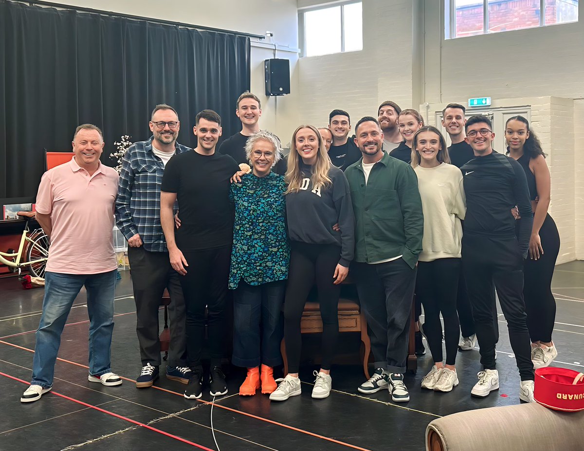 Emma Rice with the company in rehearsal for her adaptation of @NoelCowardSir Brief Encounter ahead of its maiden voyage on The Queen Anne with @cunardline