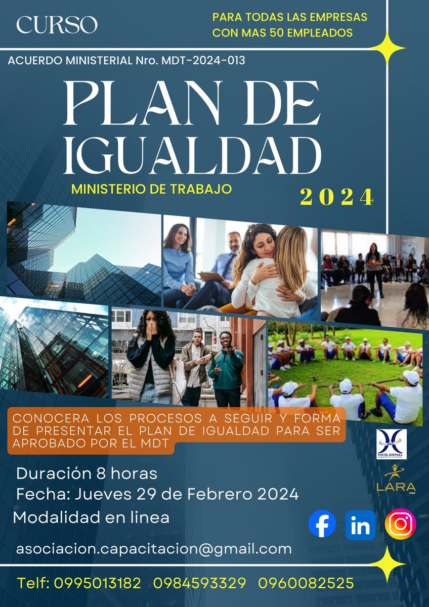 luislaram's tweet photo. @adghe_ecuador buenos dias,  me gustaría trabajar como alianza comercial en este curso, plan de igualdad del MDT 2024, lo voy a realizar en linea y el precio es $ 50 por persona, mi propuesta es 50% para ustedes, si desean puedo poner su logo y sus datos de contacto. https://t.co/RBsPxD4tCK