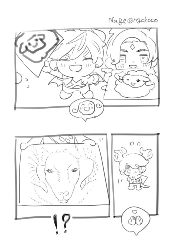 『ぬいチャンが上手に描けた絵を見せに来てくれました。』 