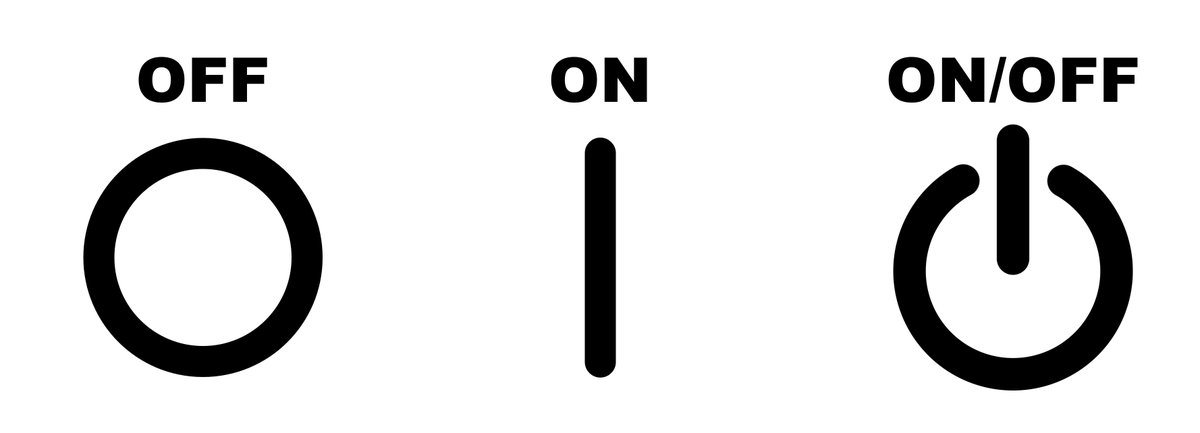 NaoCasanova's tweet photo. En la 2GM los ingenieros usaban el sistema binario para etiquetar interruptores basculantes: 0=OFF y 1=ON.

En 1973 la Comisión Electrotécnica Internacional los superpuso como “stand by", y el Instituto de Ingenieros Eléctricos y Electrónicos cambió su significado al actual. https://t.co/vBoZ9lz6tu