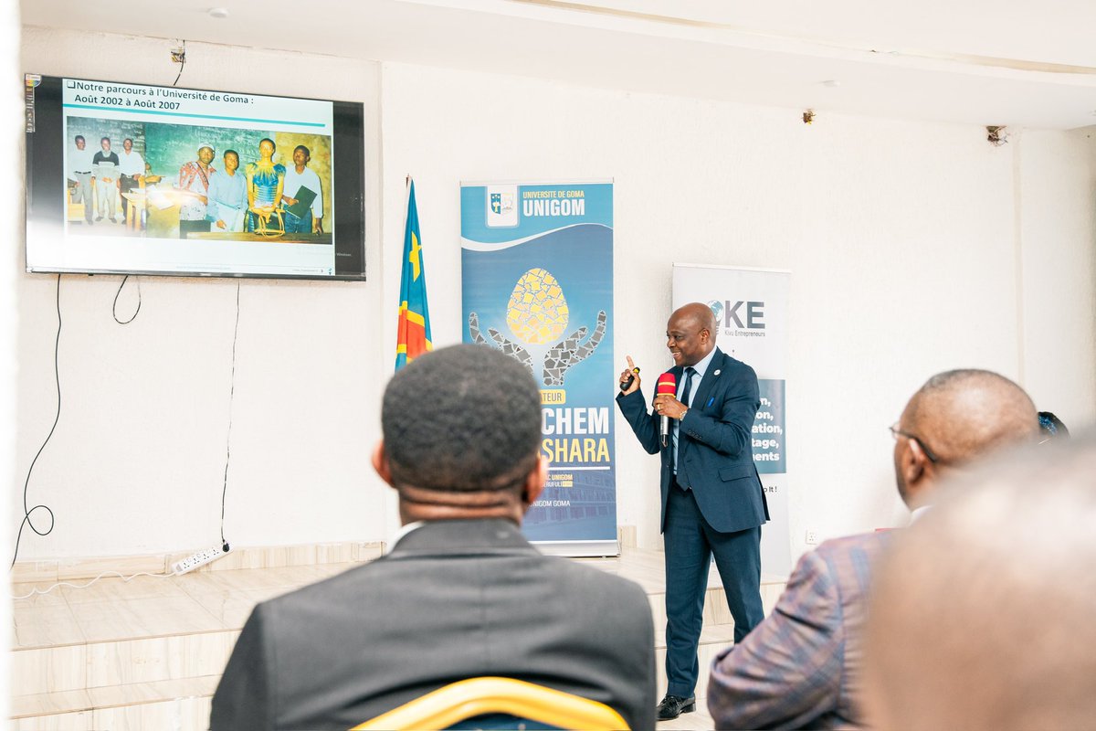 KivuEntrepren's tweet photo. Kivu Entrepreneurs / GVB SARL, honoré d'être invité, a partagé son expertise lors du lancement officiel de l'incubateur CHEMCHEM YA BYASHARA par l'Université de Goma. 
… https://t.co/n6nFpK2Vkb