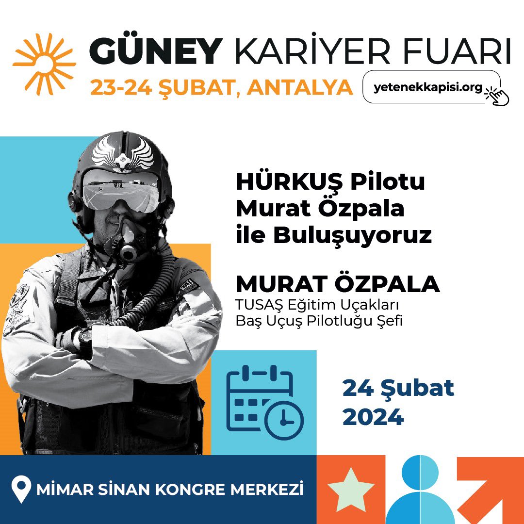Akdenizun's tweet photo. Kariyerine yön vermek için birbirinden değerli konuşmacılar Güney Kariyer Fuarında olacak. 

@MuratOzpala

Yapman gereken https://t.co/4SYRg9Pwbe’tan üyelik oluşturup, kariyer fuarları kısmından Günkaf’a kayıt olmak...

#günkaf24

@tccbiko @yetenekapisi @yetenekheryerde https://t.co/VjN7kfVzpQ