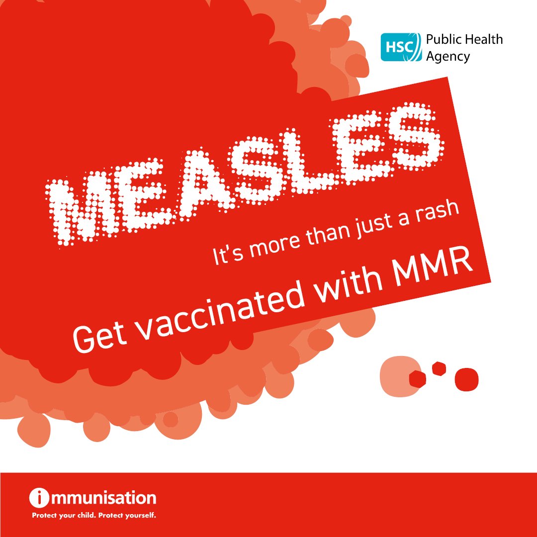 It’s more than just a rash. Find out more about measles and where to get the #MMR vaccine at nidirect.gov.uk/mmr 4/4