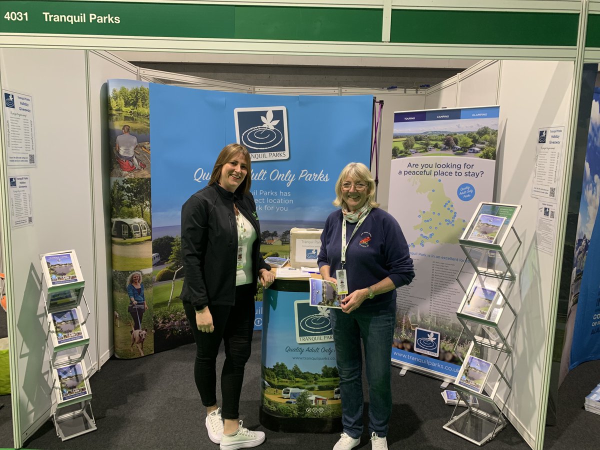 Day 5 at the NEC! If you're at the show, come and meet our fabulous team in Hall 4, Stand 4031: 🤩 Louise from @SomersWoodCP (located not far from the NEC) 🤩 Pam from Tyddyn Du Touring Park, Conwy, North Wales They look forward to seeing you!