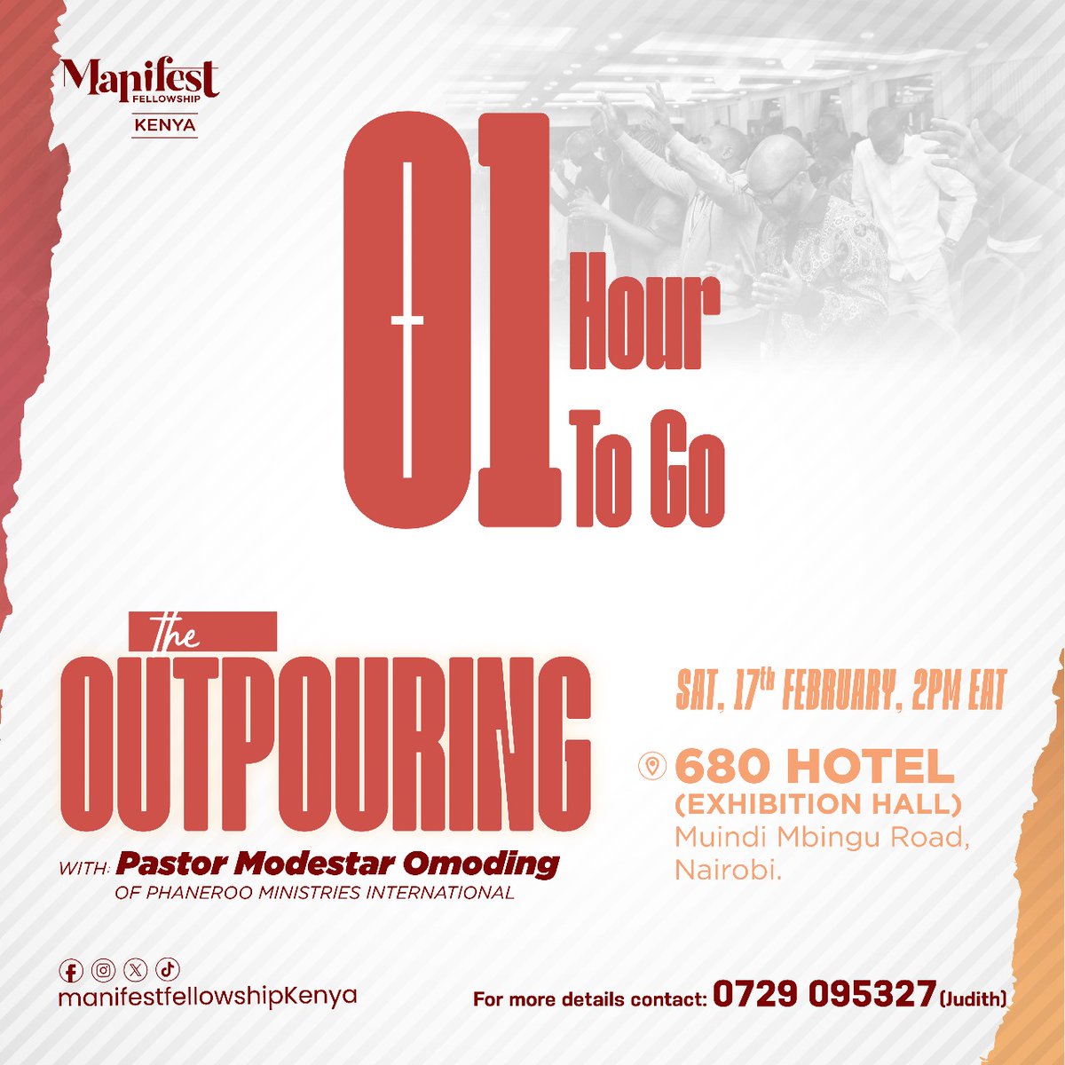 1 Hour To Go

#TheOutpouring
#BringAFriend
