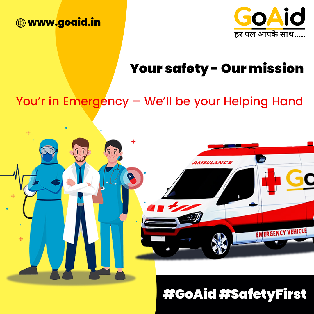 Goaidofficial's tweet photo. Your safety is our top priority at GoAid Ambulance Service. With a mission to provide swift and reliable medical assistance, we're dedicated to ensuring your well-being during emergencies. Trust us to be your lifeline in times of need. #goaid #emergency #safetyfirst #ambulance https://t.co/aYuyPza441